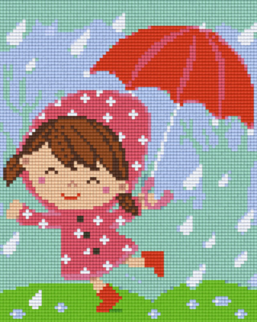 Rainy Weather Four [4] Baseplate PixelHobby Mini-mosaic Art Kit image 0